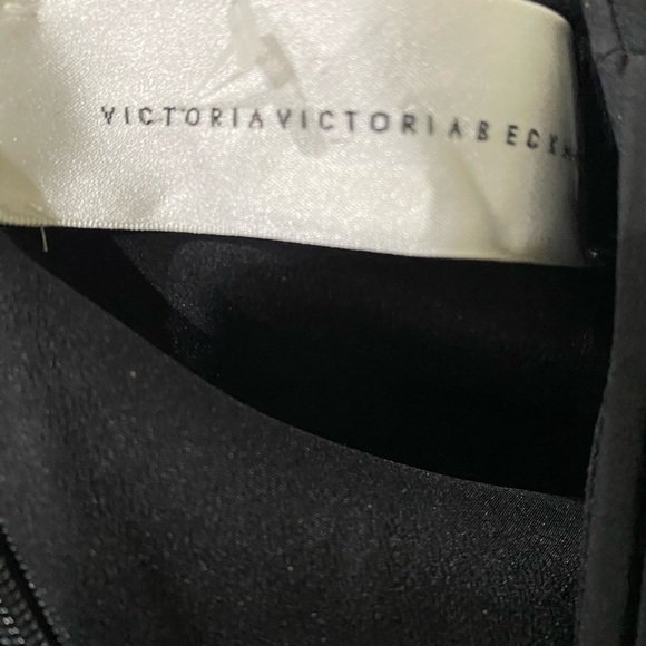 Victoria Victoria Beckham Pleated Top A-Line Elegant Black Sleeveless Dress S - Picture 9 of 13